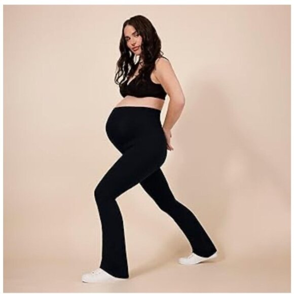 Motherhood Maternity Black Bootcut Yoga Pants L - Picture 1 of 7